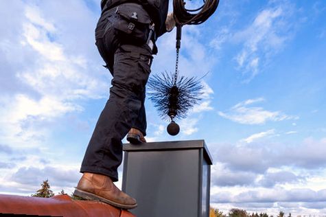 Drop line lowered through a chase during liner preparation
